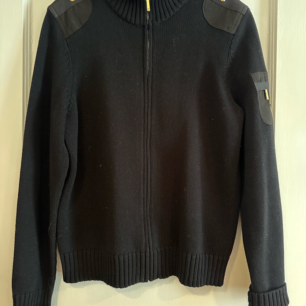 Lauren Ralph Lauren Black Sweater with Gold Accents